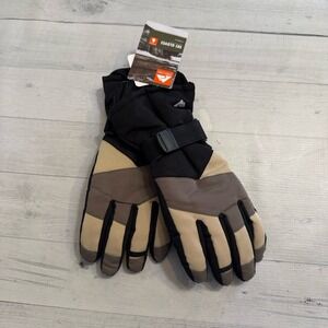 Ozark Trail youth‎ winter ski gloves black beige grey L/XL NEW